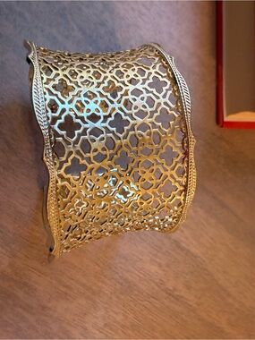 Kendra Scott Gold Filigree Wide Cuff Bracelet